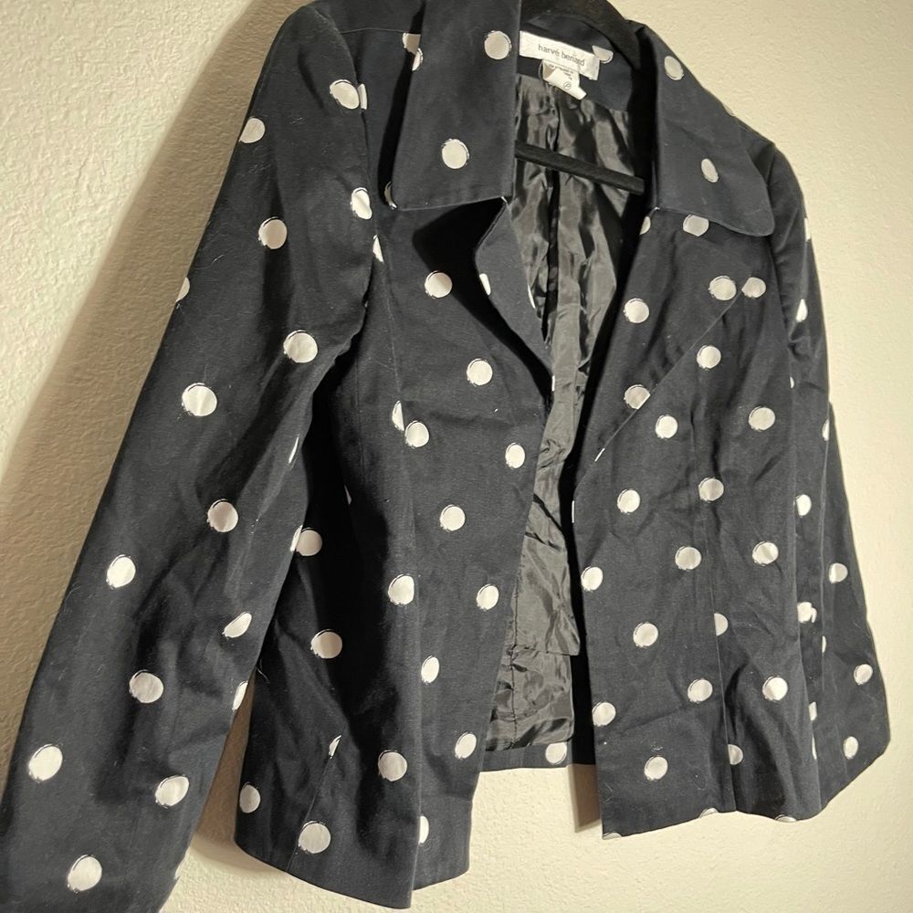 Vintage Harve Benard Polka‎ Dot Blazer - Picture 3 of 5